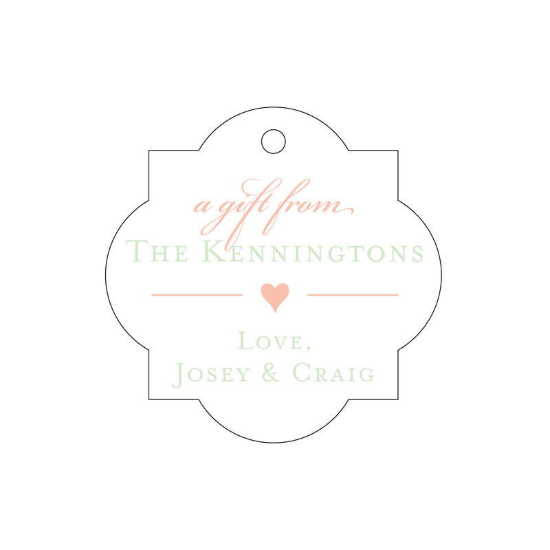 Letterpress Monogram Gift Tag - T359