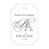 Letterpress Monogram Gift Tag - T387