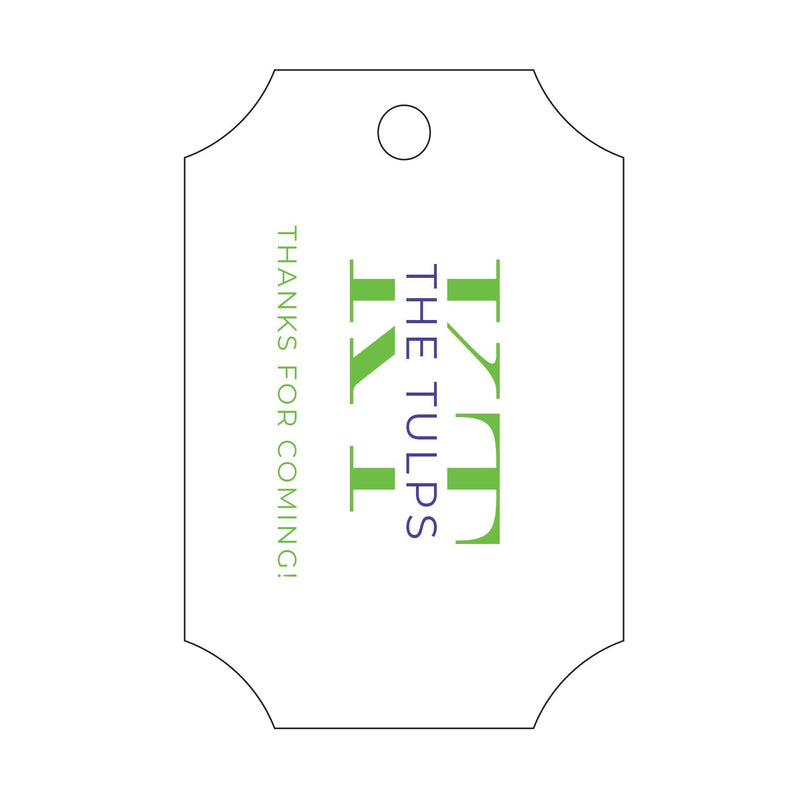 Letterpress Monogram Gift Tag - T389