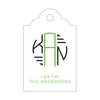 Letterpress Monogram Gift Tag - T392