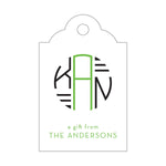 Letterpress Monogram Gift Tag - T392
