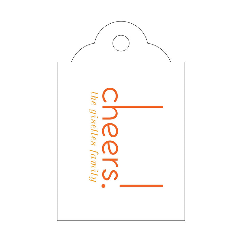 Letterpress Monogram Gift Tag - T393