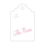 Letterpress Monogram Gift Tag - T394