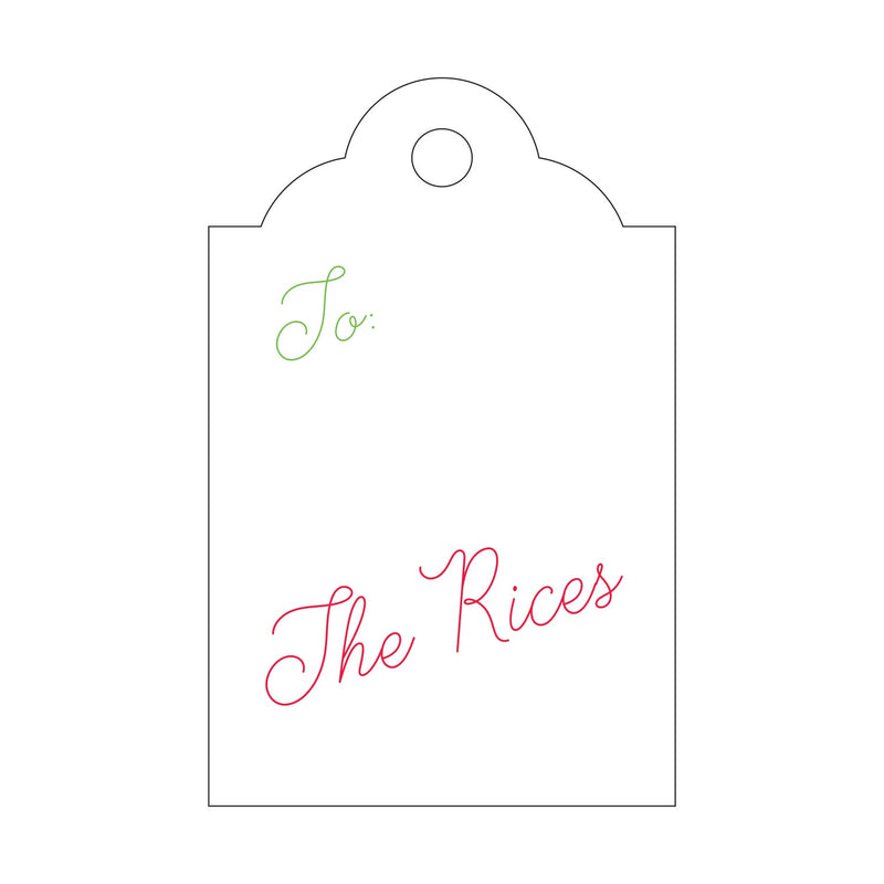 Letterpress Monogram Gift Tag - T394
