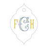 Letterpress Monogram Gift Tag - T396