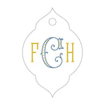 Letterpress Monogram Gift Tag - T396