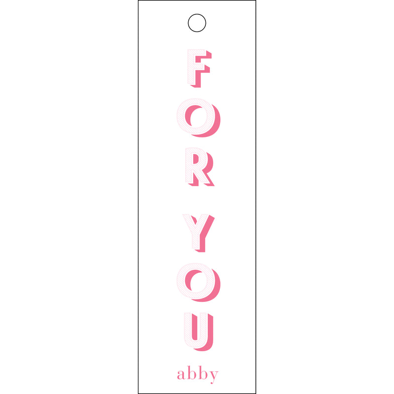 Letterpress Monogram Gift Tag - T398