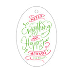 Letterpress Monogram Gift Tag - T409