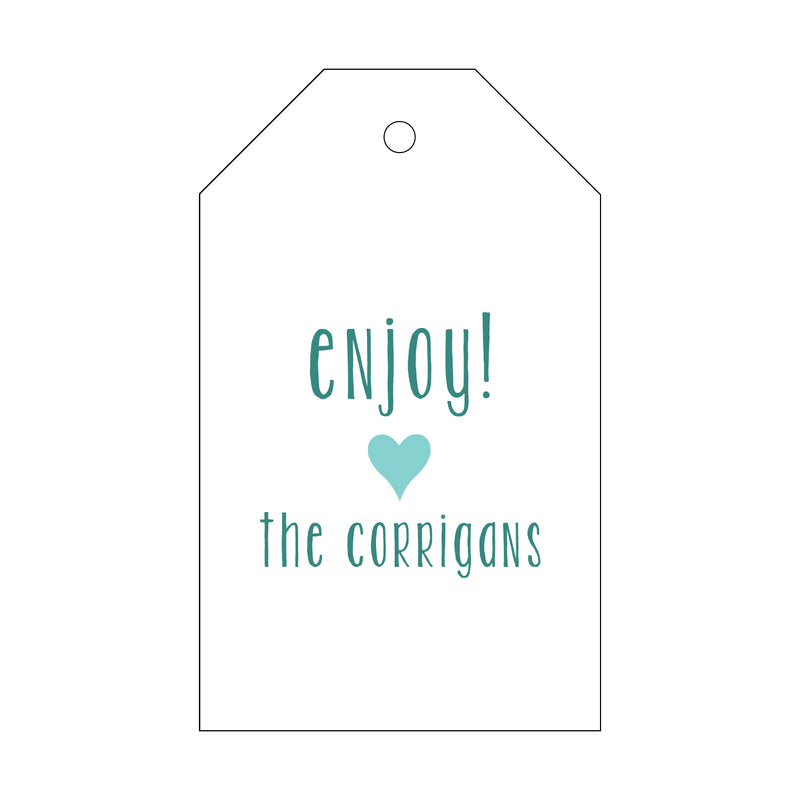 Letterpress Monogram Gift Tag - T421