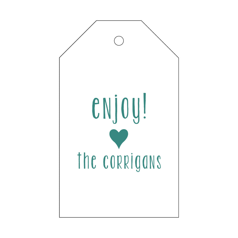 Letterpress Monogram Gift Tag - T421