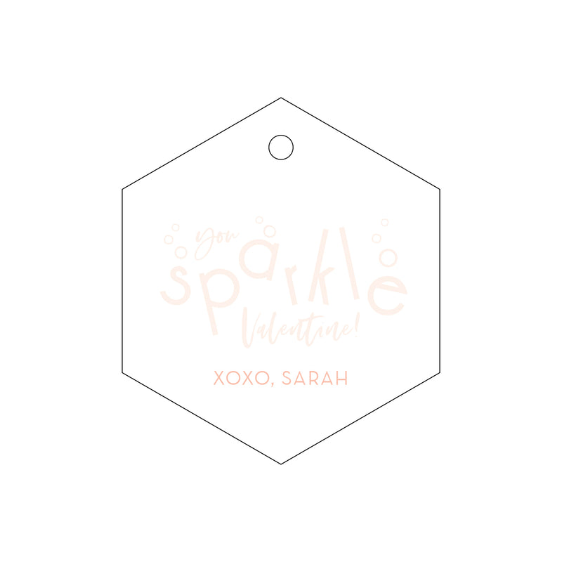 Letterpress Monogram Gift Tag - T433