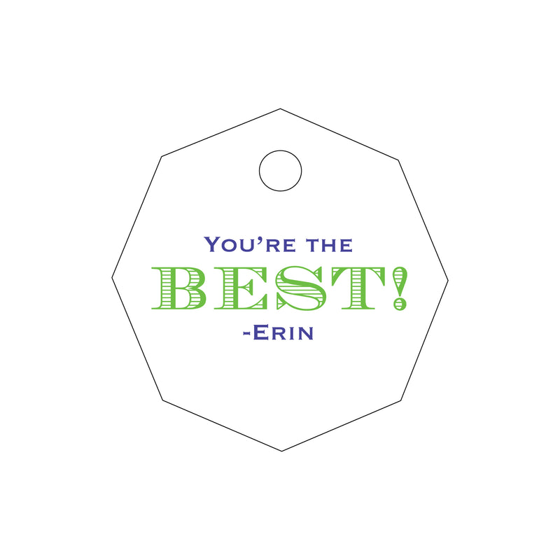 Letterpress Monogram Gift Tag - T442