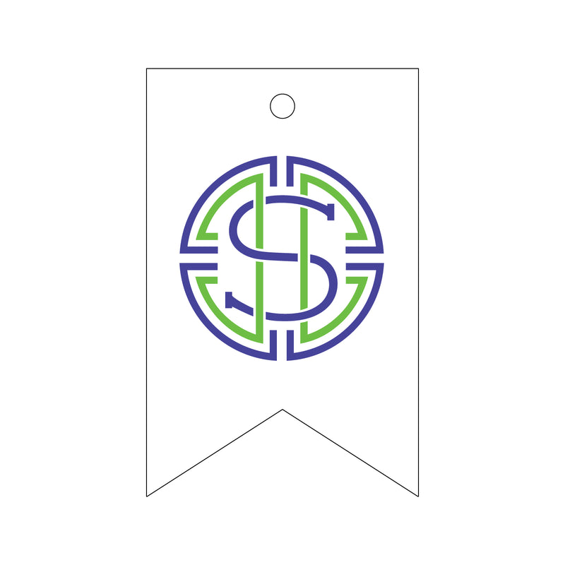 Letterpress Monogram Gift Tag - T454