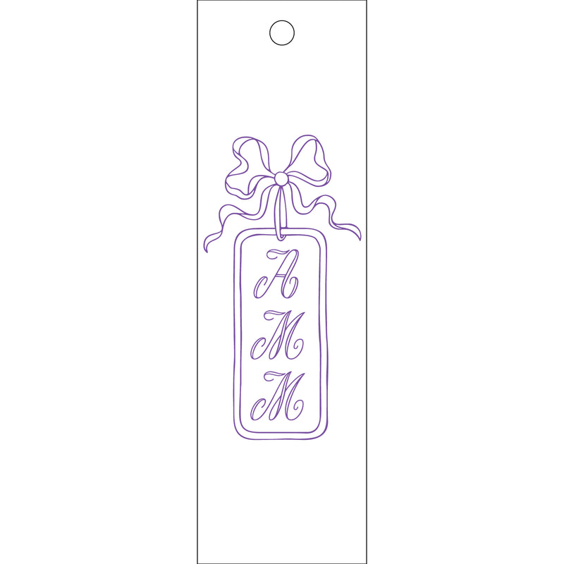 Letterpress Monogram Gift Tag - T477