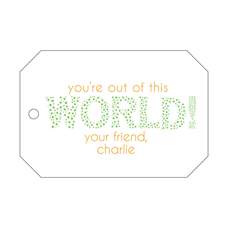 Letterpress Monogram Gift Tag - T486
