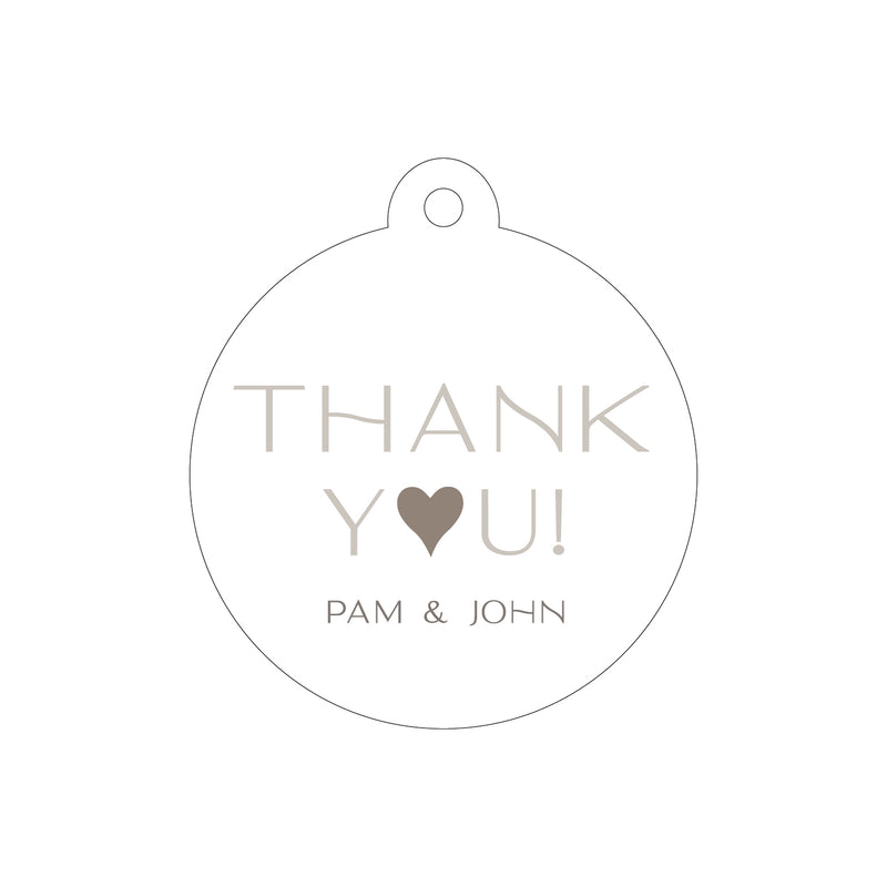 Letterpress Monogram Gift Tag - T489