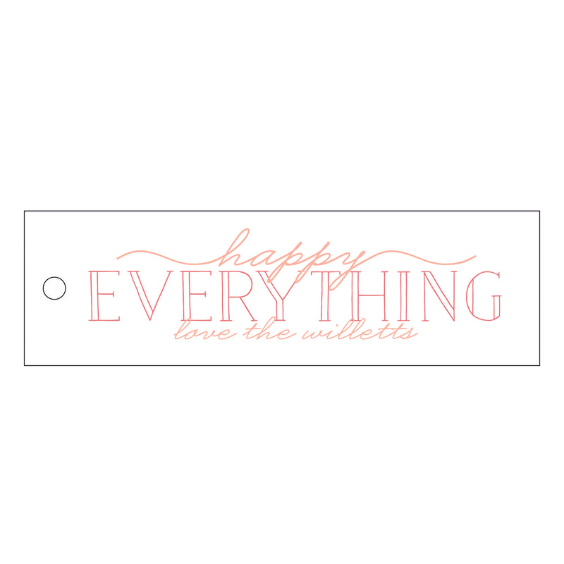 Letterpress Monogram Gift Tag - T496