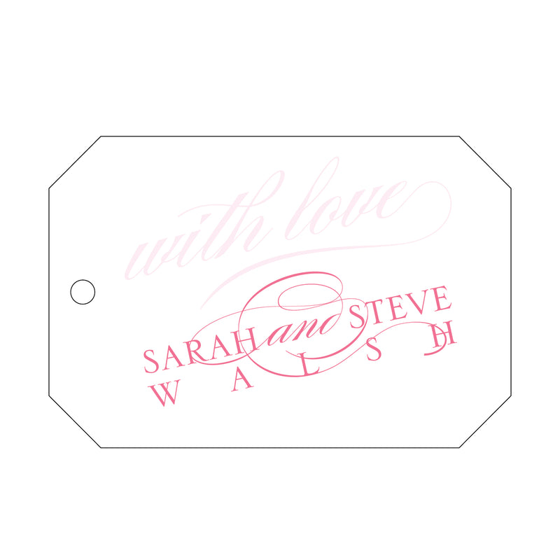 Letterpress Monogram Gift Tag - T49
