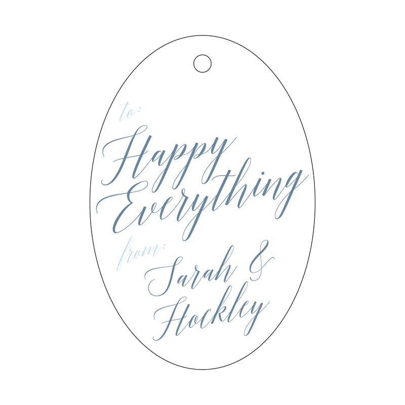 Letterpress Monogram Gift Tag - T50