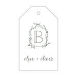 Letterpress Monogram Gift Tag - T54