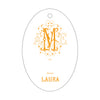 Letterpress Monogram Gift Tag - T56