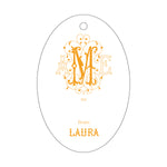 Letterpress Monogram Gift Tag - T56