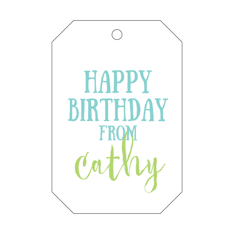 Letterpress Monogram Gift Tag - T5