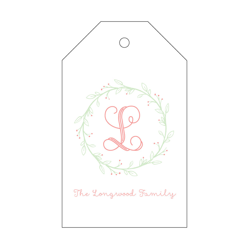 Letterpress Monogram Gift Tag - T75