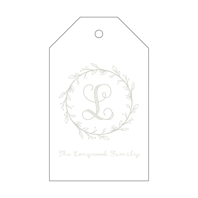 Letterpress Monogram Gift Tag - T75