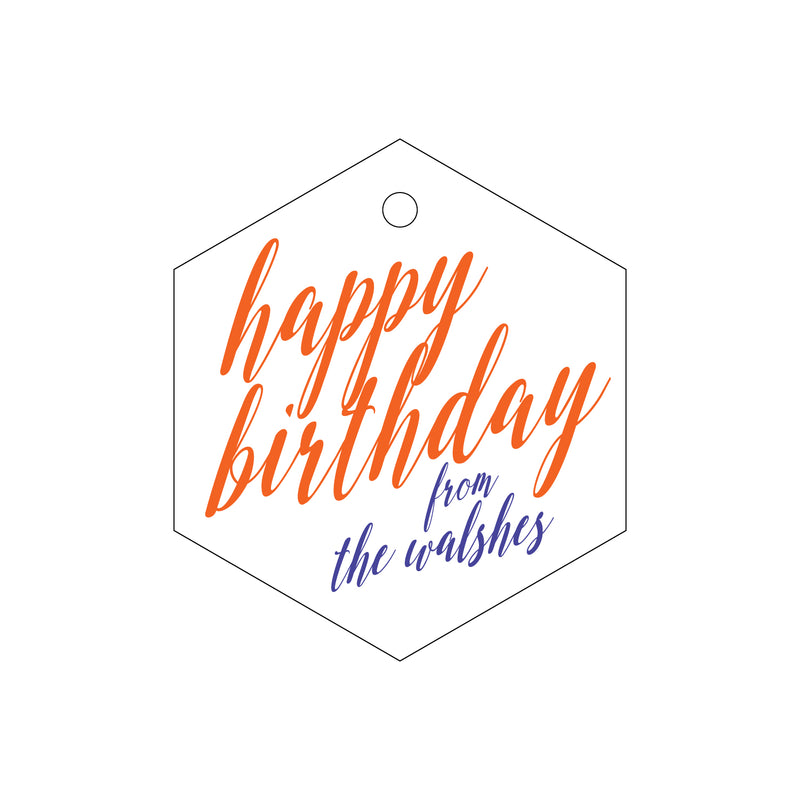 Letterpress Monogram Gift Tag - T82