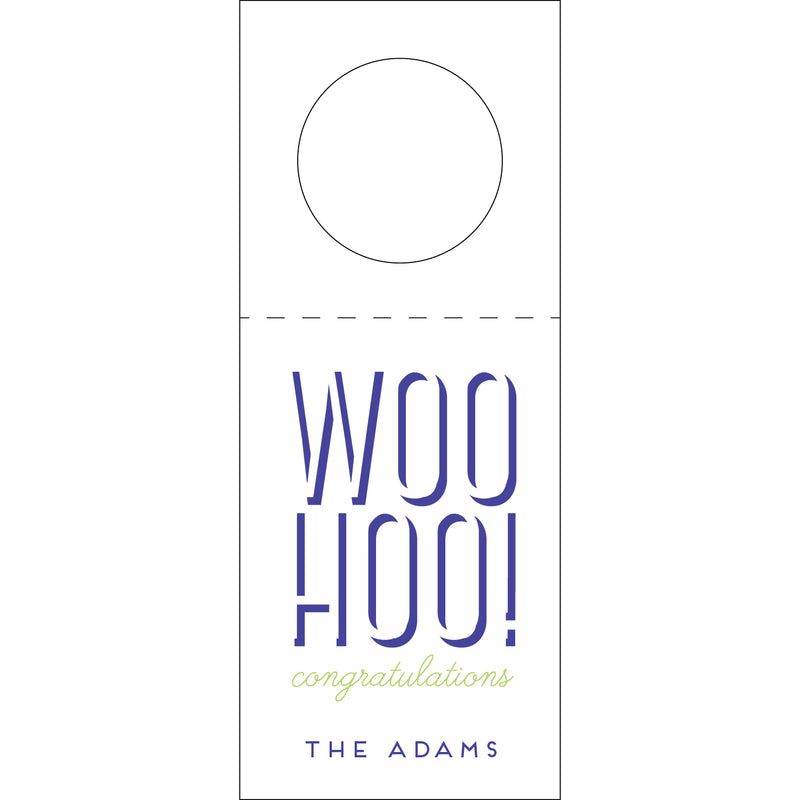 Letterpress Monogram Wine Tag - WT367