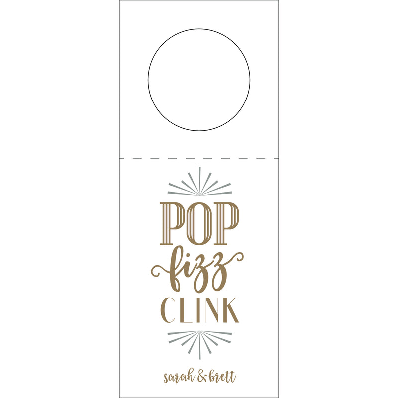 Letterpress Monogram Wine Tag - WT373