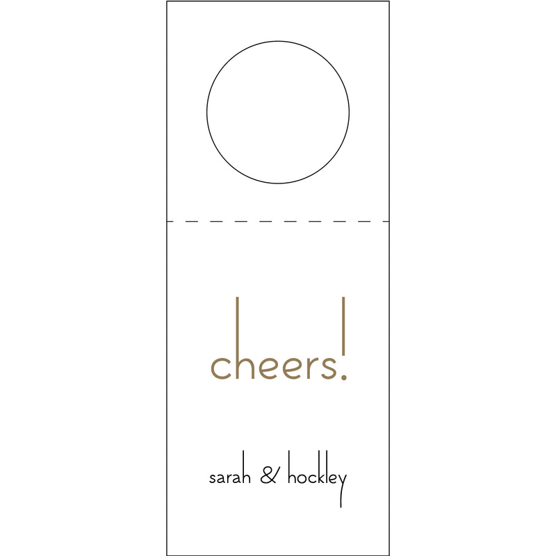 Letterpress Monogram Wine Tag - WT377