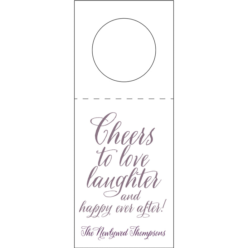 Letterpress Monogram Wine Tag - WT378