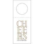 Letterpress Monogram Wine Tag - WT384