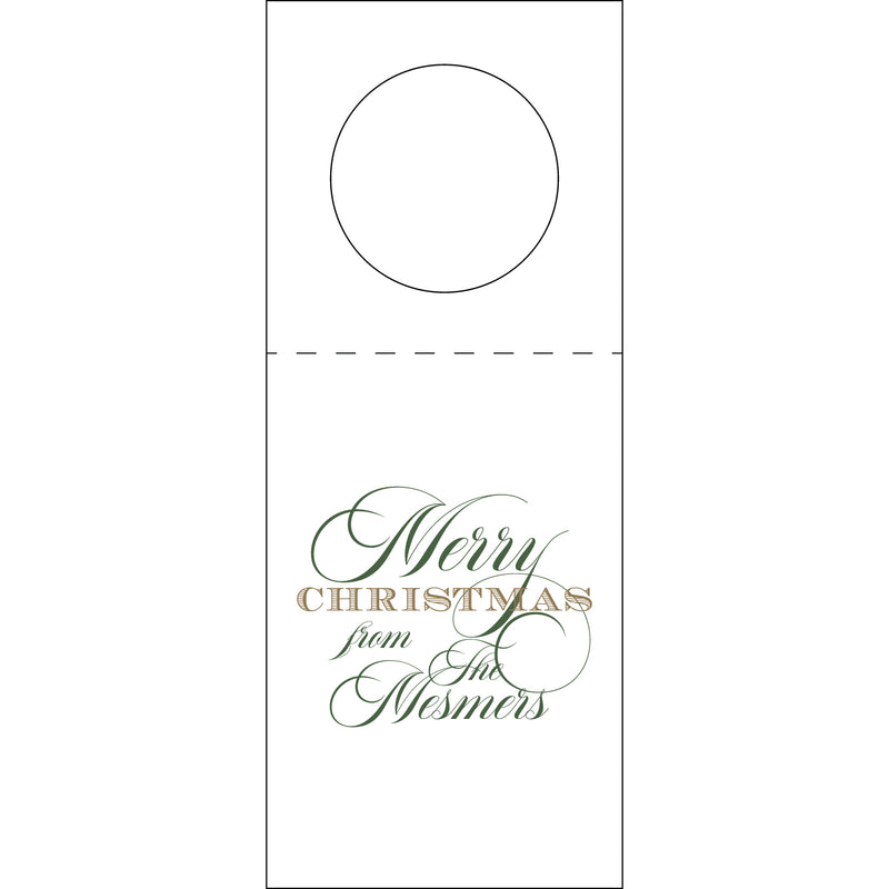 Letterpress Monogram Wine Tag - WT400