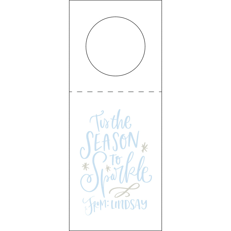 Letterpress Monogram Wine Tag - WT412