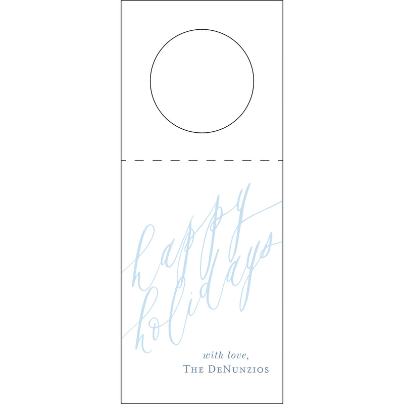 Letterpress Monogram Wine Tag - WT417