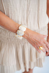 Esme Acrylic Stretchy Cuff Bracelet
