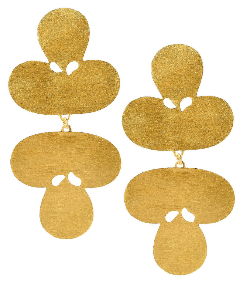 Flat Brushed Ginger Earring