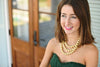 Diana Gold Triple Strand Beaded Necklace