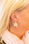 Elinore Mother of Pearl Floral Earring