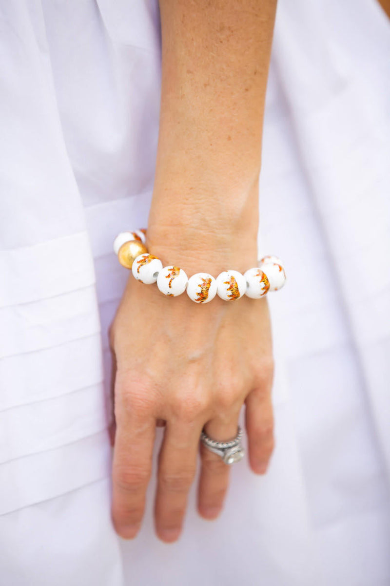 Georgia Beaded Bracelet - Tiger - Gameday Collection