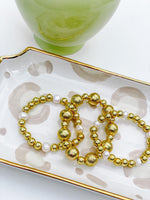 Georgia - Gold  & Freshwater Pearl Beaded Bracelet