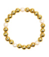 Georgia - Gold  & Freshwater Pearl Beaded Bracelet