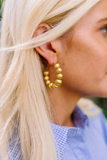 Georgia Hoop - Brushed Gold 10mm