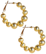 Georgia Hoop - Brushed Gold 10mm