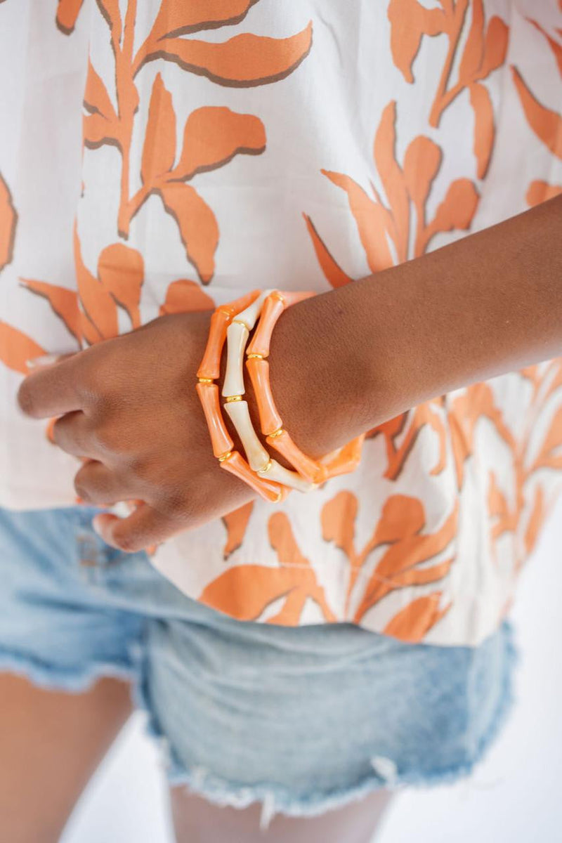 Lucy - Bamboo Acrylic Bracelet