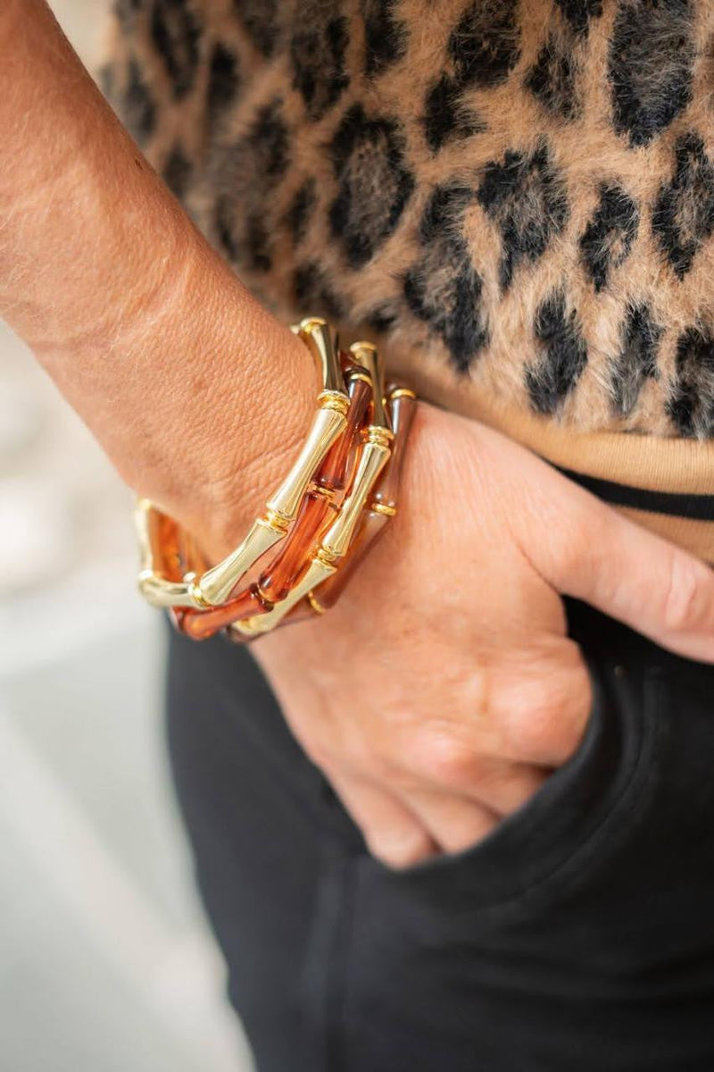 Lucy - Bamboo Acrylic Bracelet