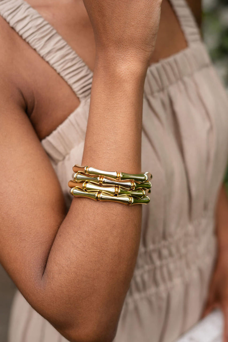 Lucy - Bamboo Acrylic Bracelet
